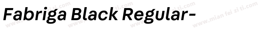 Fabriga Black Regular字体转换